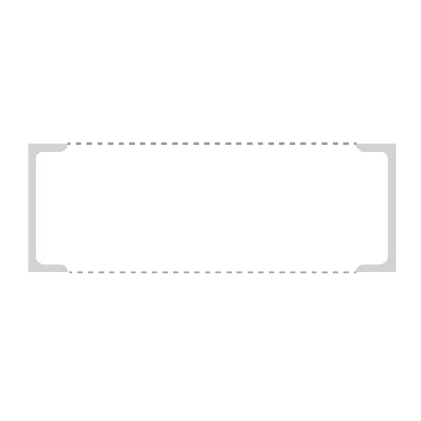 I.V. Bag Labels, Removable, Thermal Double Notched, 1" x 3-1/2" White
